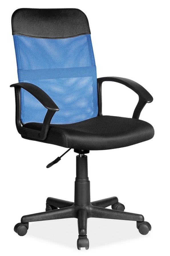 CASARREDO Kancelárska stolička Q-702 čierna / modrá látka
